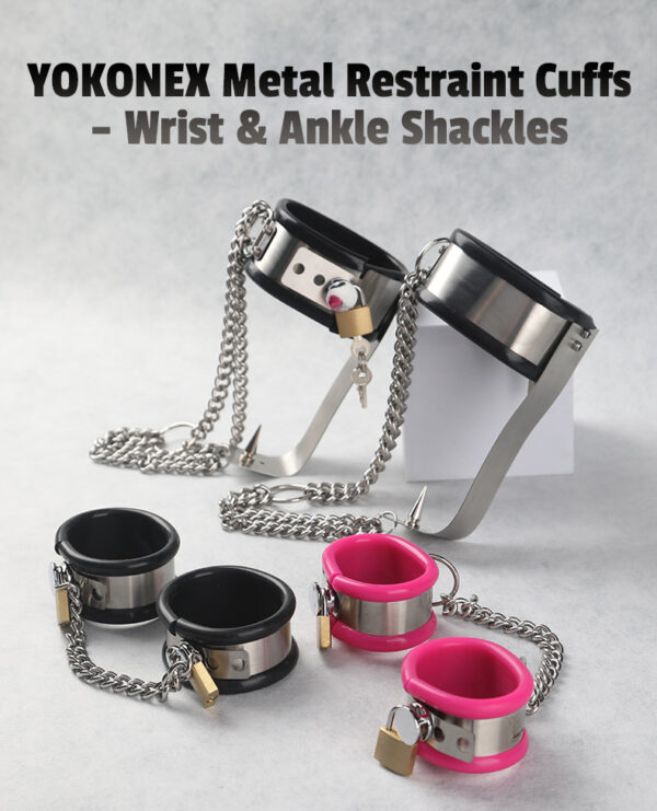 YoKoNex PunishmentHigh Heel Ankle Shackles - Image 3
