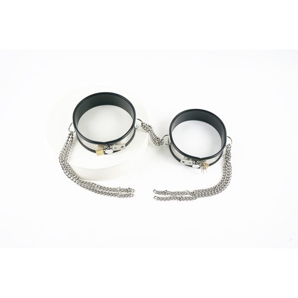 YoKoNex Sovereign's Fetters | Heavy-Duty Stainless Steel & Silicone Thigh Cuffs - Image 2