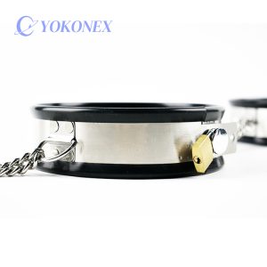 YoKoNex Sovereign's Fetters | Heavy-Duty Stainless Steel & Silicone Thigh Cuffs