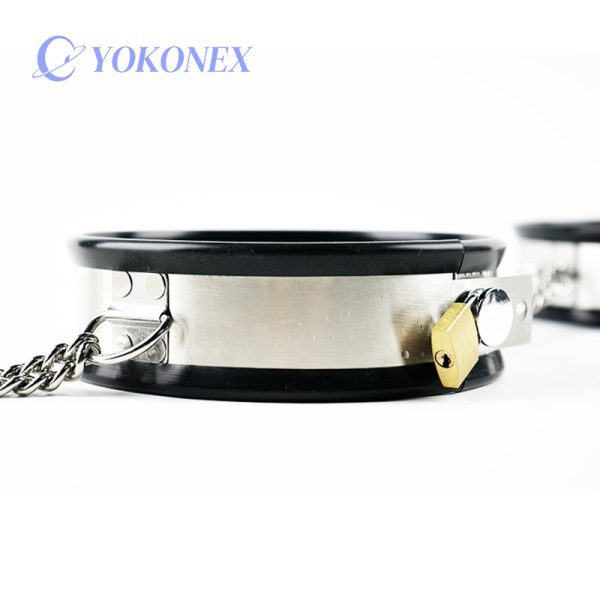 YoKoNex Sovereign's Fetters | Heavy-Duty Stainless Steel & Silicone Thigh Cuffs